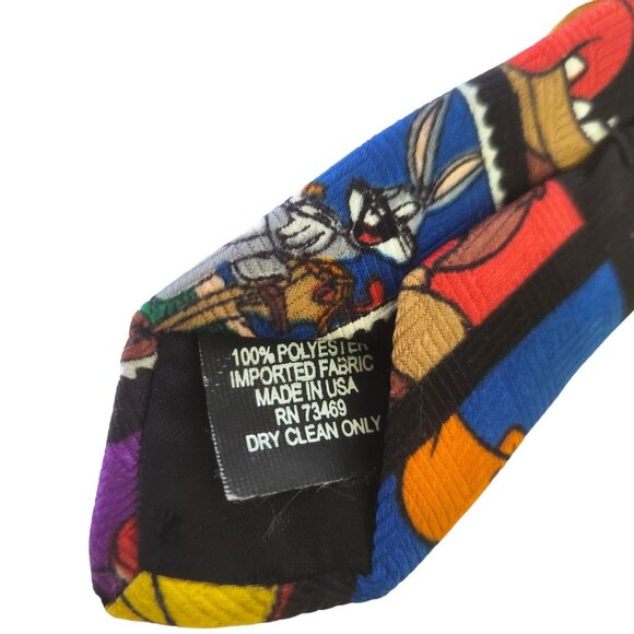 Looney Tunes Postage Stamp Collection Men's Necktie Tweety Bird Roadrunner - Picture 6 of 8